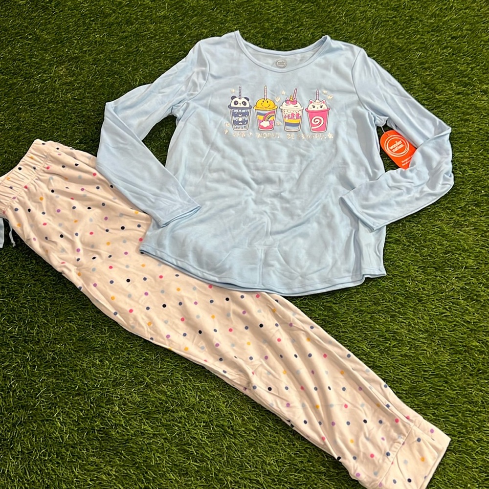 Wonder Nation Fleece Pajama Pants Set with long sleeve top